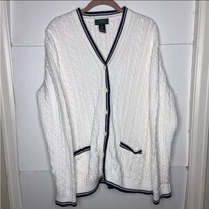 Lauren Ralph Lauren Cardigan stitch sweater.